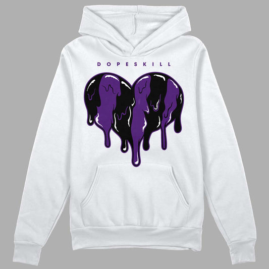 Field Purple 12s DopeSkill Hoodie Sweatshirt Slime Drip Heart Graphic