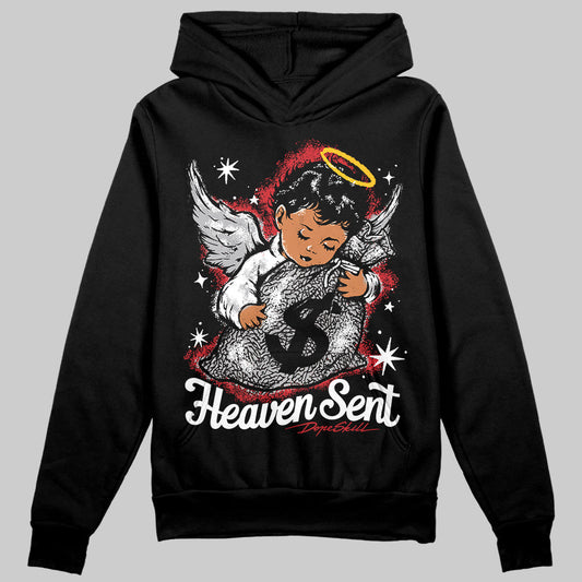 Black Cement 3s DopeSkill Hoodie Sweatshirt Heaven Sent Graphic Style001