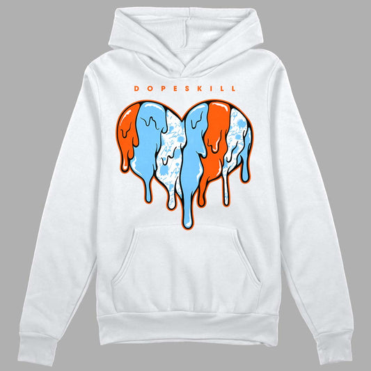 Dunk Low Futura University Blue DopeSkill Hoodie Sweatshirt Slime Drip Heart Graphic