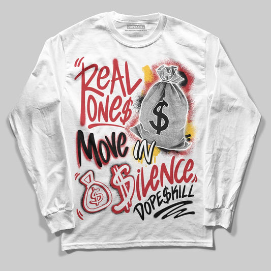 Ferrari 14s DopeSkill Long Sleeve T-Shirt Real Ones Move In Silence Graphic