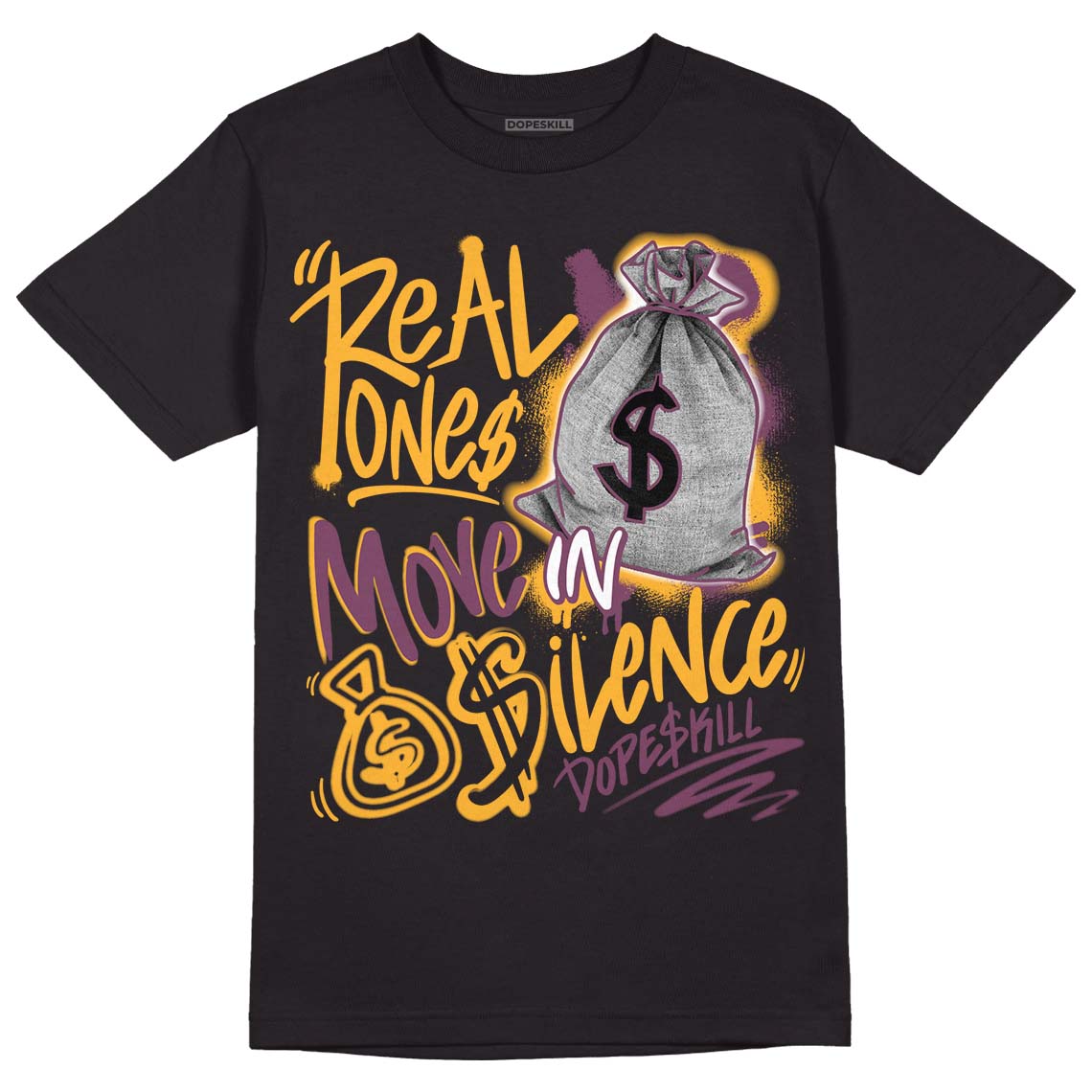 Brotherhood 1s High OG DopeSkill T-Shirt Real Ones Move In Silence Graphic