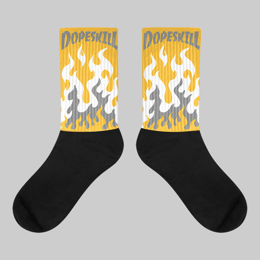9060 Varsity Gold DopeSkill Sublimated Socks FIRE Graphic