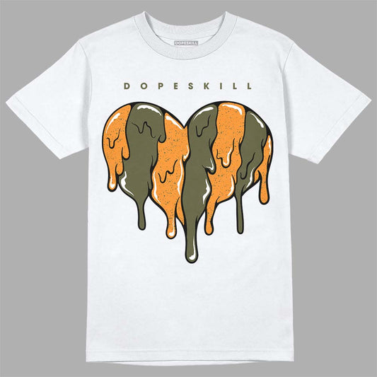Olive 5s DopeSkill T-Shirt Slime Drip Heart Graphic