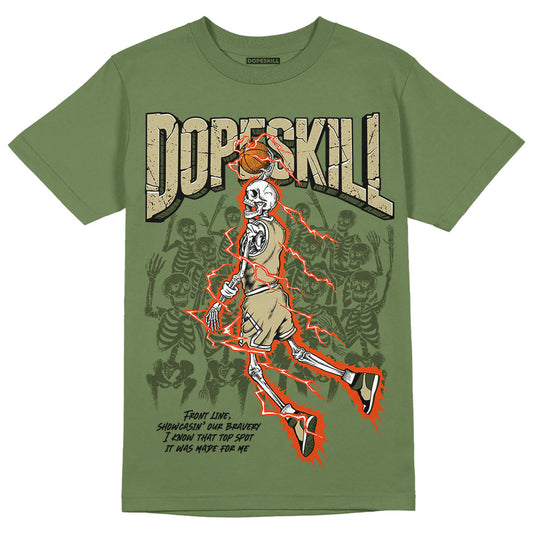 Olive Collection DopeSkill Olive T-shirt Thunder Dunk Graphic