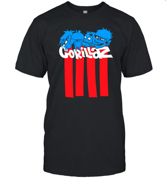 Gorillaz Pez Heads Black T-Shirt