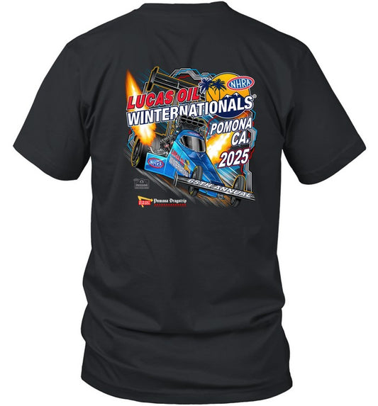 Nitro Mall 2025 NHRA Winterationals Event Black T Shirt