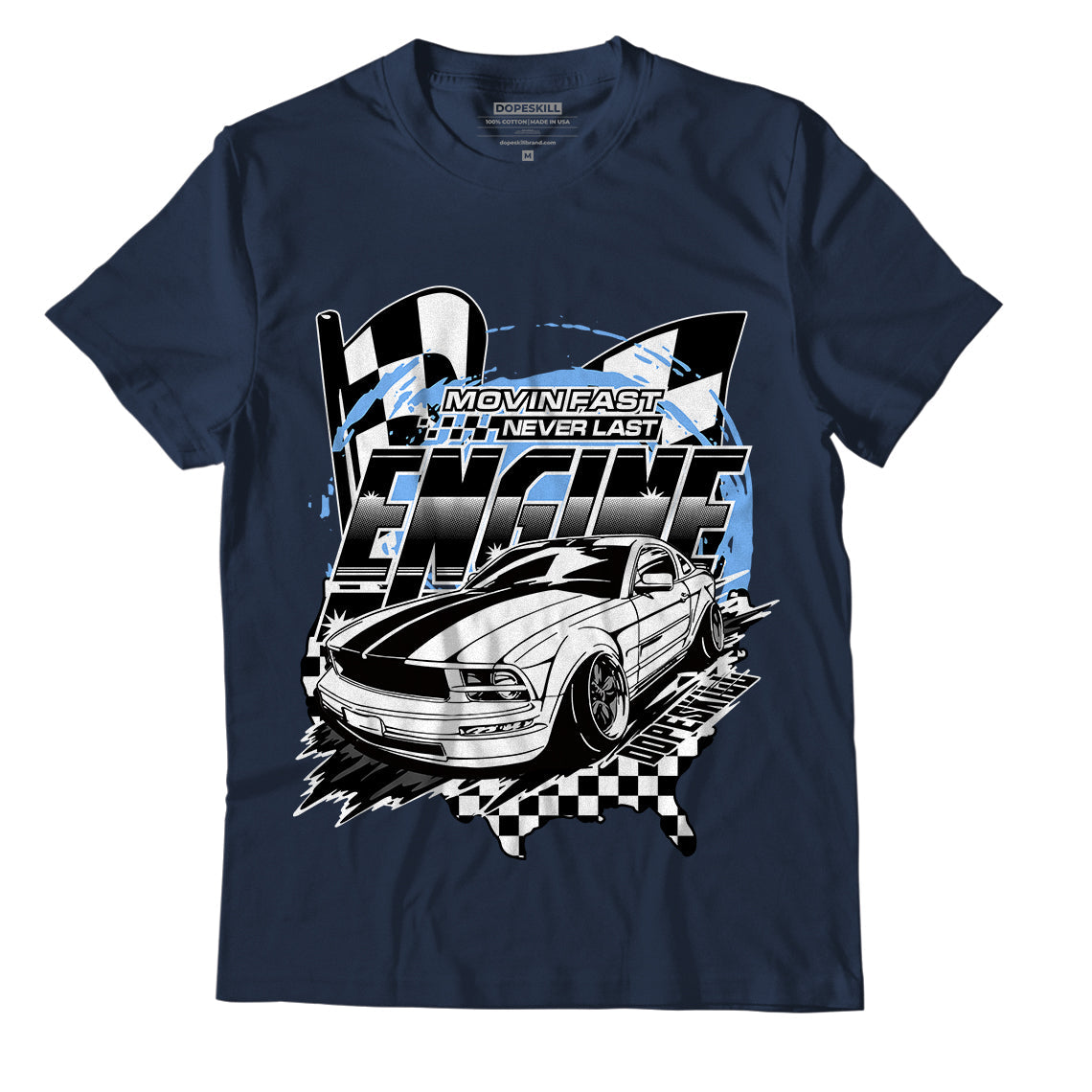 AJ 6 Midnight Navy DopeSkill T-shirt ENGINE Tshirt Graphic