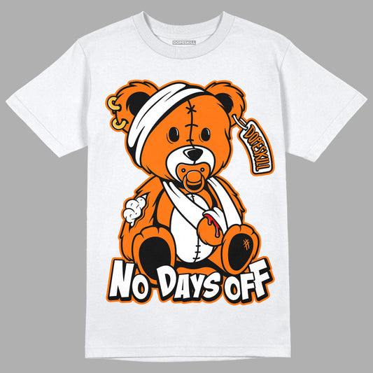 Orange Black White DopeSkill T-Shirt Hurt Bear Graphic