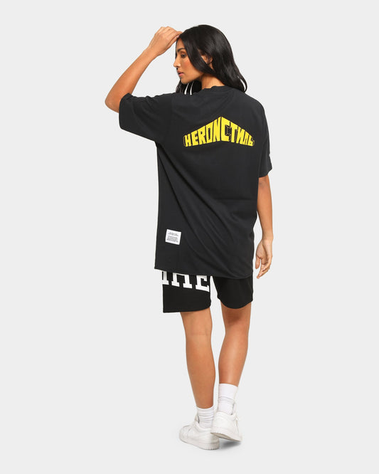 Heron Preston Oversized Style Logo Short Sleeve T-Shirt Black Style001
