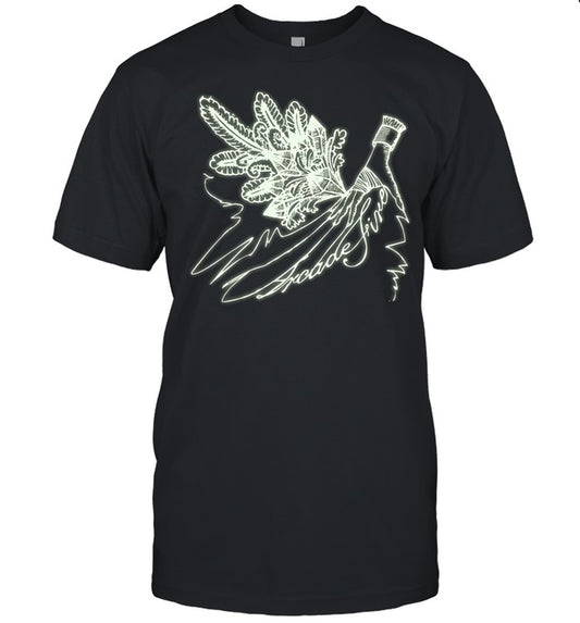 Arcade Fire Black Funeral Glow In The Dark New T Shirt