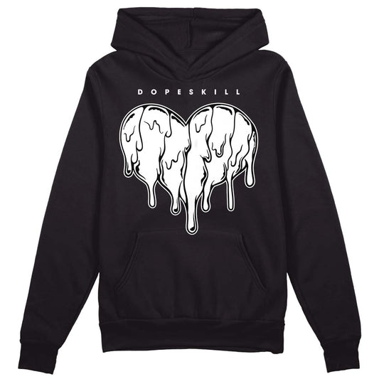 85 Black White 1s DopeSkill Hoodie Sweatshirt Slime Drip Heart Graphic Style001