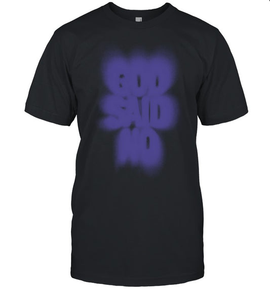 Omar Apollo God Said No Blur Black T Shirt