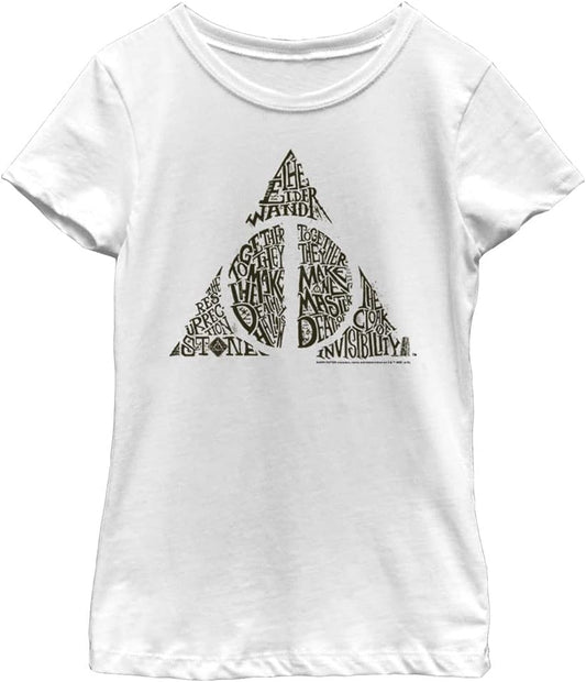 Harry Potter Kids Deathly Hallows Text Symbol Youth Pullover Hoodie
