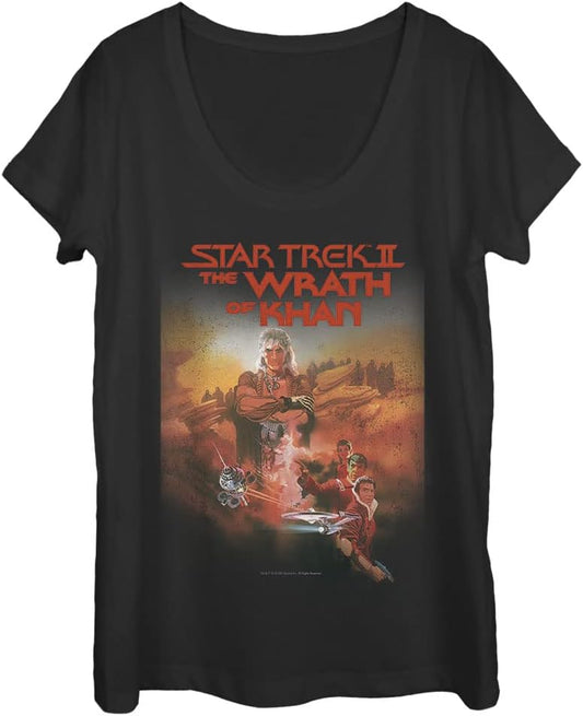 Fifth Sun Star Trek: The Wrath of Kahn Vintage Poster Women's Short Sleeve Tee Shirt