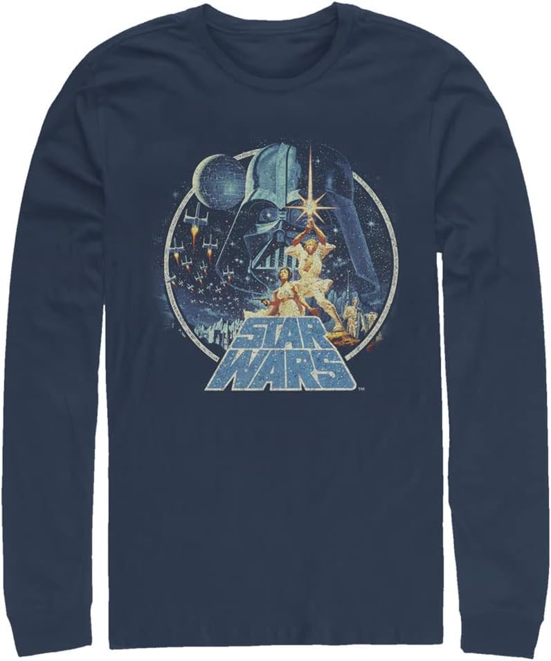 STAR WARS Big & Tall Men's Vintage Victory Tops Long Sleeve Tee Shirt