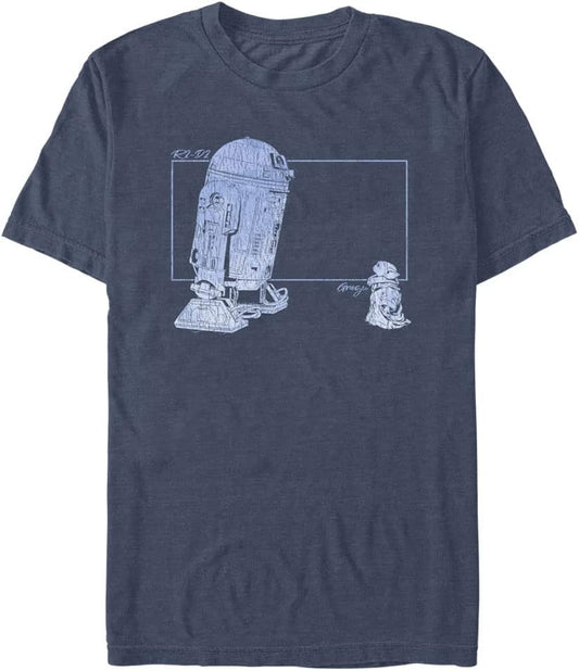 STAR WARS Big & Tall Mandalorian Grogu R2 Vintage Men's Tops Short Sleeve Tee Shirt