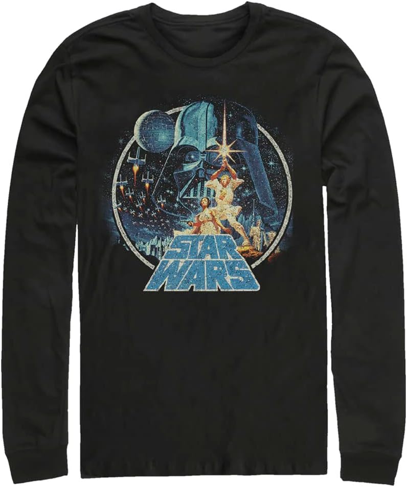 STAR WARS Big & Tall Men's Vintage Victory Tops Long Sleeve Tee Shirt