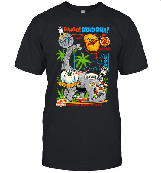 Cavitycolors Urassic Park Bingo! Dino Dna! T Shirt