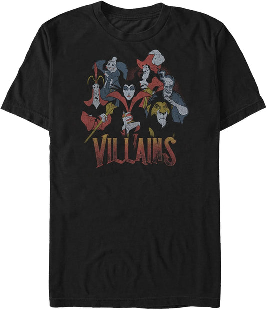 Disney Villains Vintage Men's Tops Short Sleeve Tee Shirt