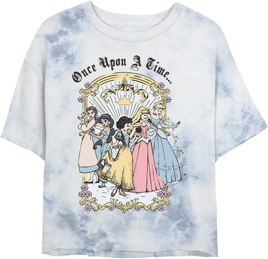Disney Vintage Princess Group Women's Fast Fashion Short Sleeve Tee Shirt