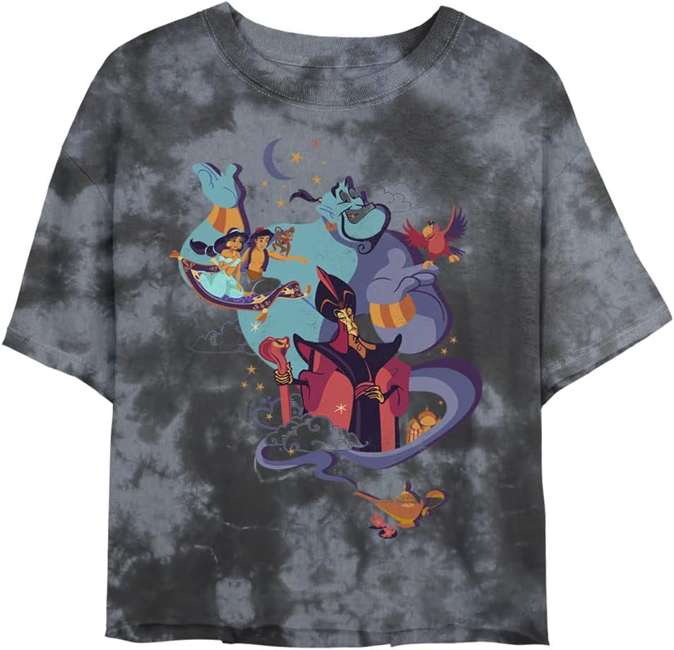 Disney Princess Aladdin Vintage Poster Women's Fast Fashion Short Sleeve Tee Shirt