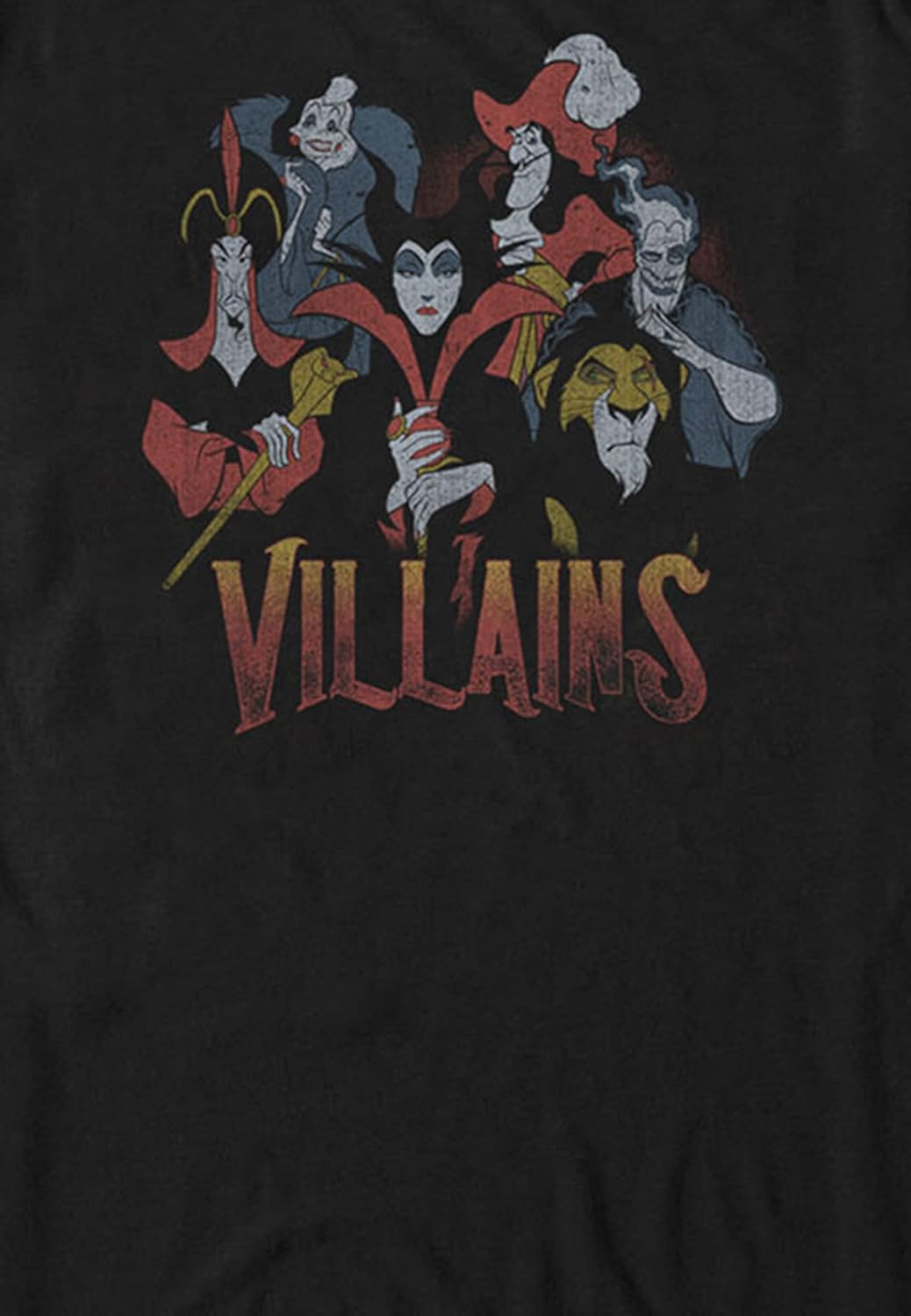 Disney Young Men's Villains Vintage Short Sleeve