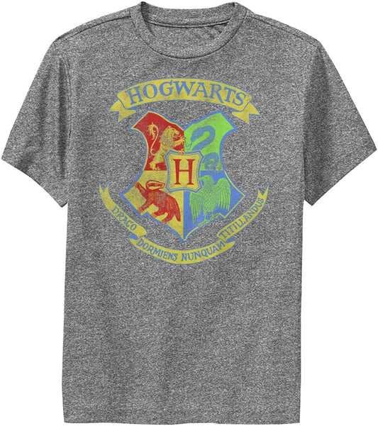 Harry Potter Kids Deathly Hallows Neon Crest Youth Pullover Hoodie