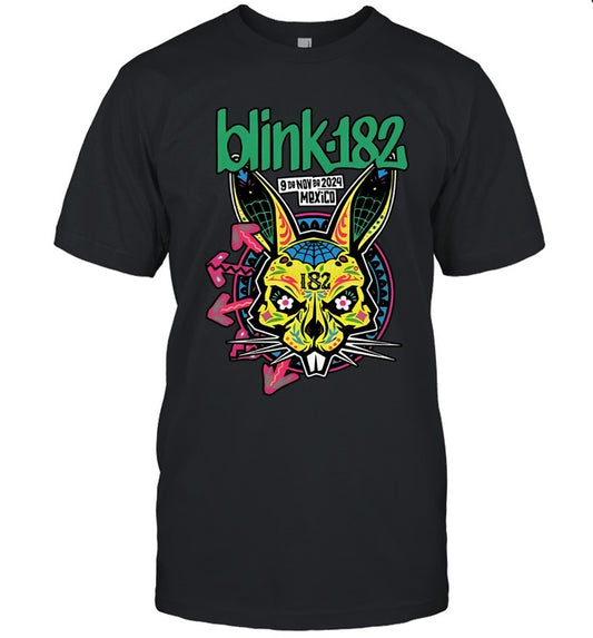 Blink 182 Estadio GNP Seguros Mexico City, Mexico Nov 9 2024 Black T Shirt