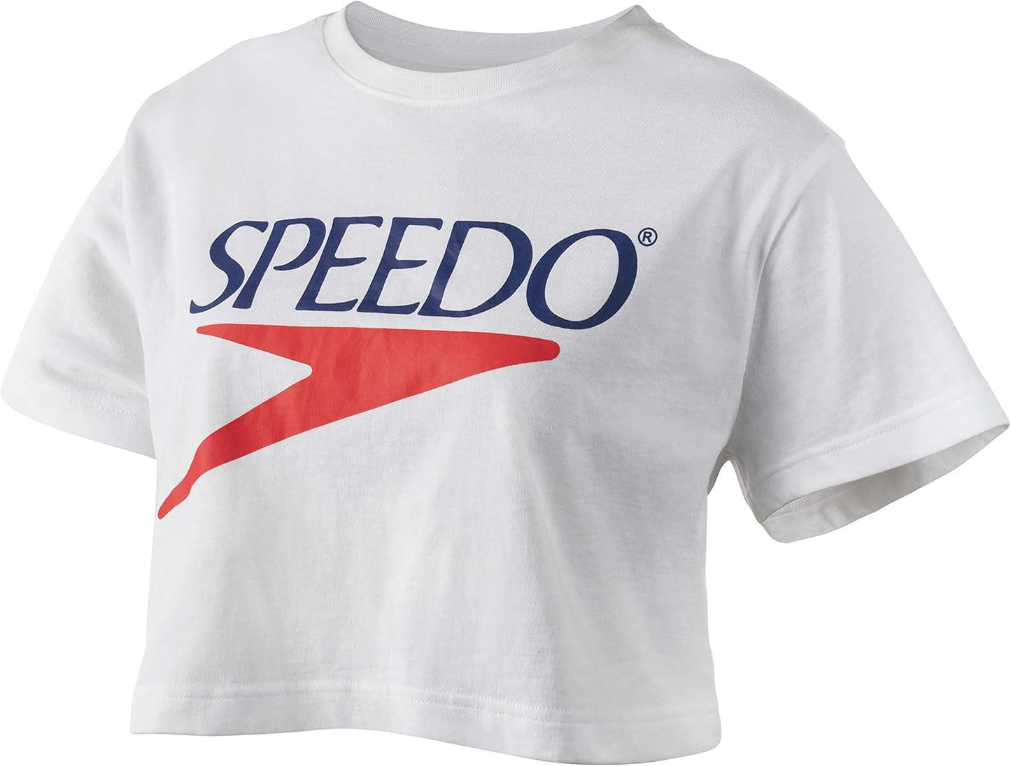 Speedo Women's T-Shirt Short Sleeve Crew Neck Vintage Crop