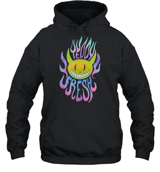 Teddy Fresh Flamin' Hot Alien Snow Washed Unisex Hoodie