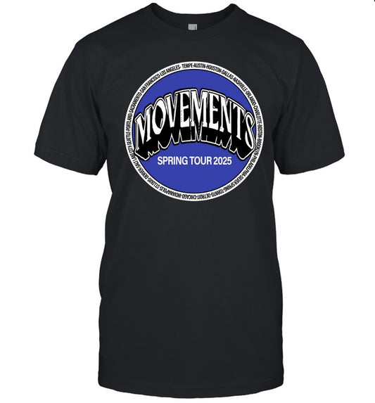 MoveMents Spring Tour 2025 Black T Shirt