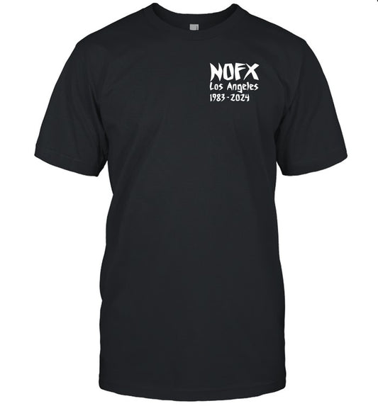 Nofx Los Angeles San Pedro CA Final Tour 2024 Black T Shirt