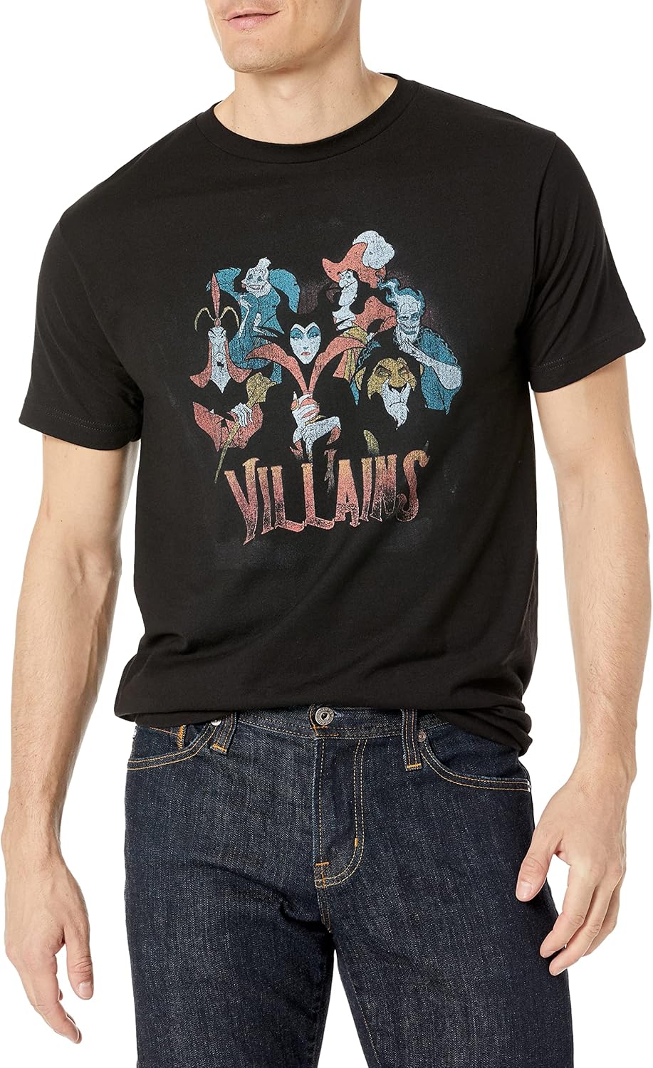 Disney Young Men's Villains Vintage Short Sleeve