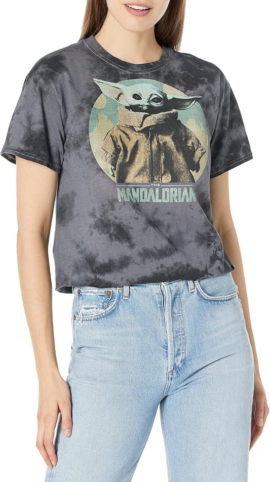 STAR WARS Mandalorian Light Vintage Child Women's Fast Fashion Short Sleeve Tee Shirt