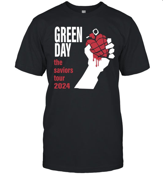 Green Day American Idiot Tour 2024 Black T Shirt
