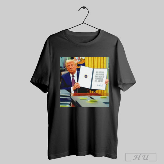 Awesome Donald Trump Nfl Red Zone Shall Remain Seven Hours Is Commercial Free Football T Shirt Sweatshirt Poster