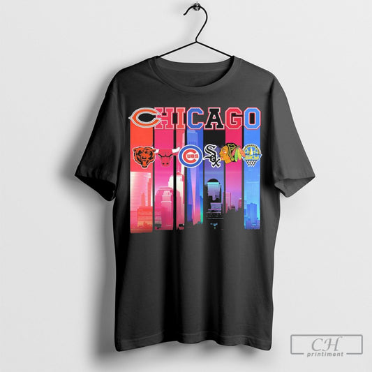 Chicago Retro Sports Teams Logo 2025 Shirt