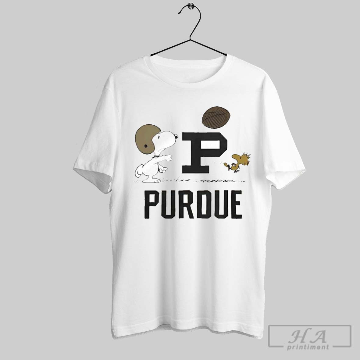 Designs Peanuts X Purdue Vintage Football Unisex T Shirt