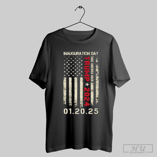 Donald Trump Inauguration Day 2025 47th President Usa Flag Long Sleeve T Shirt