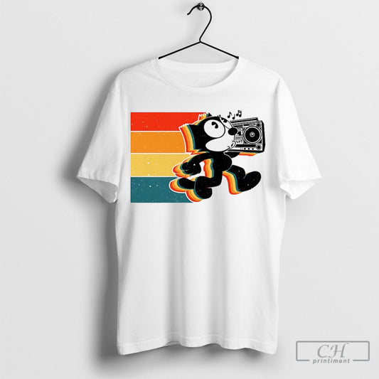 Felix The Cat With A Boombox Vintage Shirt