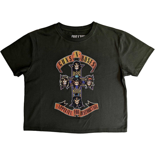Guns N' Roses Appetite For Destruction: Ladies green Crop Top