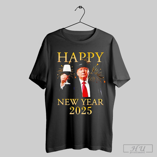 Happy New Year 2025 Trump T Shirt Sweatshirt Cutom Poster Coffee Mugs Ornaments
