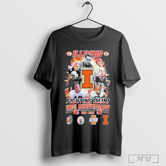 Illinois Fighting Illini 135th Anniversary 1890 2025 For Fans Limited T Shirt