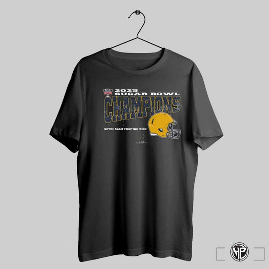Notre Dame Fighting Irish 2025 Sugar Bowl Champions College Football Playoff Quarterfinal Vintage Style With Helmet Unisex Shirt Trendy Sweatshirt