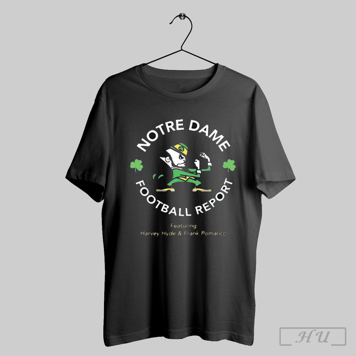 Notre Dame Fighting Irish Football Report Featuring Harvey Hyde And Frank Pomarico T Shirt