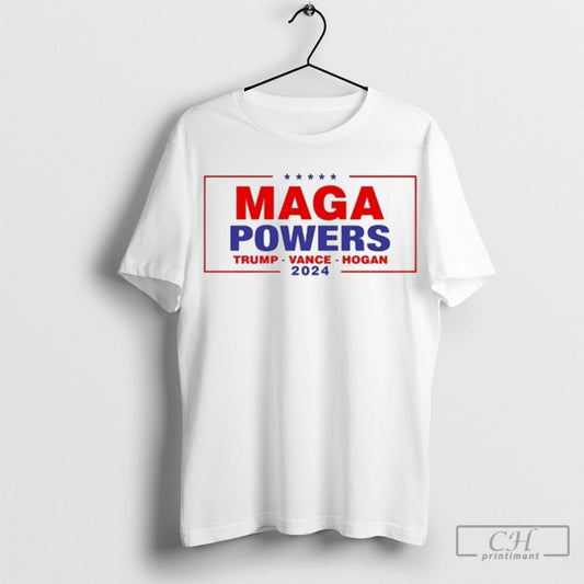 Official Hulk Hogan Wearing Maga Powers Trump Vance Hogan 2024 Shirts