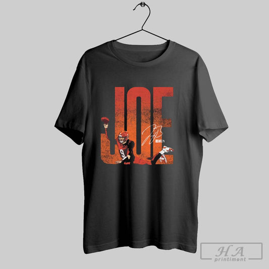 Official Joe Burrow Cincinnati Bengals Nfl Football Td Pass Signature Vintage Painting T Shirt