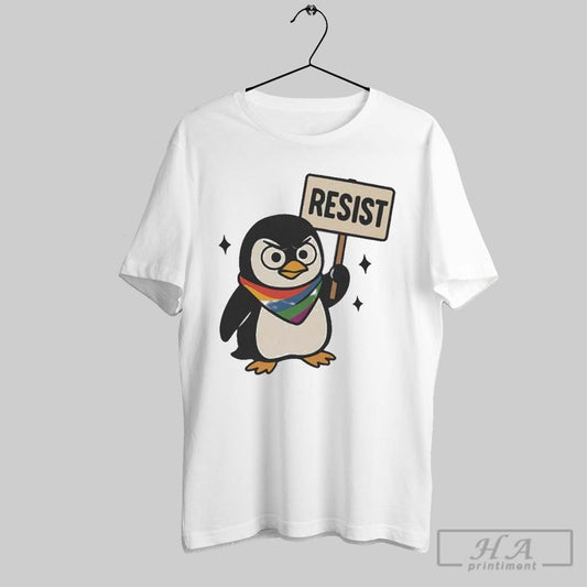 Official Lgbtq Penguins Resist Anti Trump T Shirt