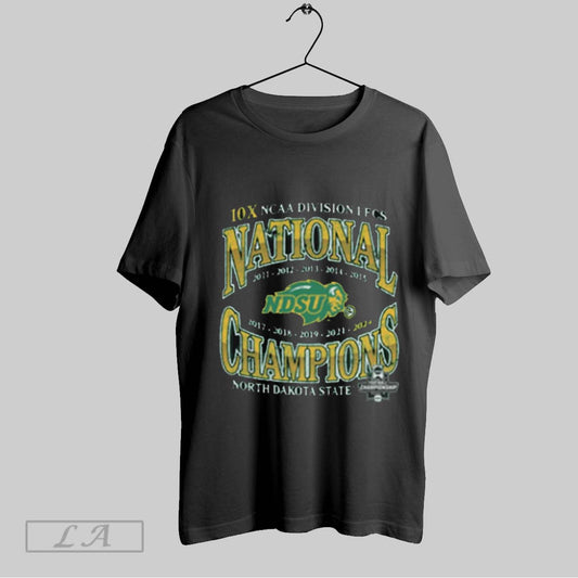 Official Ndsu Football 2024 25 Fcs National Champions 10x Ncaa Division I Vintage T Shirt