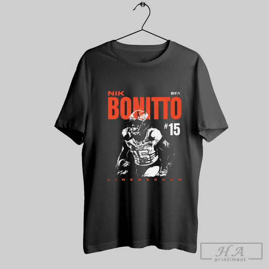 Official Nik Bonitto Denver Broncos Nfl Football Linebacker Headline Vintage Painting T Shirt